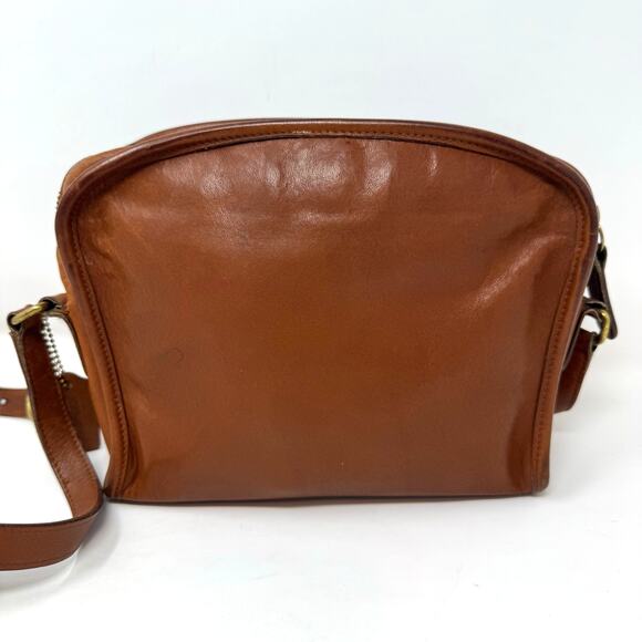 VTG Coach Bag Metropolis British Tan Leather Zip Crossbody Strap 9087 - Picture 6 of 13